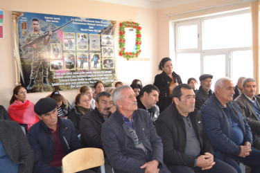 Beyləqan rayonunda müvəqqəti məskunlaşıb yaşayan Füzuli rayonundan olan məcburi köçkünlərlə səyyar qəbul keçirildi!