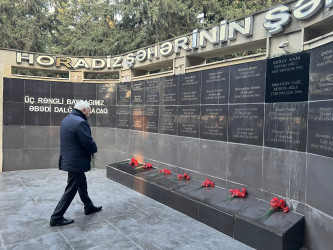 Füzuli RİH başçısı Alı Alıyev və Aparatın kollektivi tərəfindən Horadiz şəhərində yerləşən “Qəhrəmanlar Parkı” ziyarət olundu!