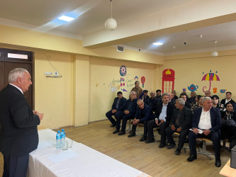 Qaradağ rayonunda müvəqqəti məskunlaşıb yaşayan Füzuli rayonundan olan məcburi köçkünlərlə səyyar qəbul keçirildi!