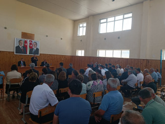 Füzuli Rayon İcra Hakimiyətinin başçısı Alı Alıyev Birinci Zobucuq qəsəbəsində səyyar qəbul keçirdi!