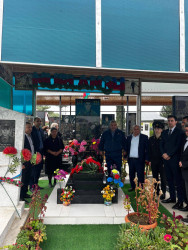 Vətən Müharibəsinin şəhidi  Rzayev Nurlan Yusif oğlunun məzarı və ailəsi ziyarət olundu!