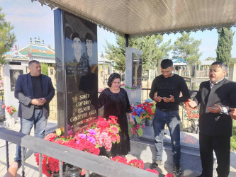 Vətən Müharibəsinin şəhidi Cəfərov Elnur Cəmiyyət oğlunun məzarı və ailəsi ziyarət olundu!