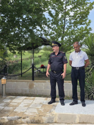 Böyük Bəhmənli kəndində yerləşən, Daxili Qoşunların Birinci Qarabağ müharibəsində şəhid olmuş əməkdaşları əziz xatirəsinə ucaldılmış abidə  ziyarət olundu!