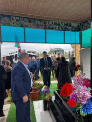 Vətən Müharibəsinin şəhidi  Rzayev Nurlan Yusif oğlunun məzarı və ailəsi ziyarət olundu!