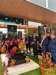 Vətən Müharibəsinin şəhidi  Rzayev Nurlan Yusif oğlunun məzarı və ailəsi ziyarət olundu!