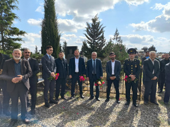 Vətən Müharibəsinin şəhidi Əliyev Nohəl Əlqəmə oğlunun məzarı və ailəsi ziyarət olundu!