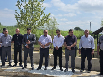 Böyük Bəhmənli kəndində yerləşən, Daxili Qoşunların Birinci Qarabağ müharibəsində şəhid olmuş əməkdaşları əziz xatirəsinə ucaldılmış abidə  ziyarət olundu!
