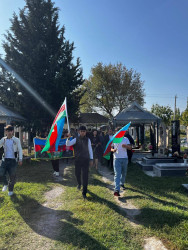 Vətən Müharibəsinin şəhidi Hilalov Araz Elburus oğlunun anım günündə məzarı və ailəsi  ziyarət olundu!