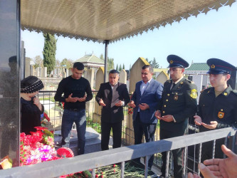 Vətən Müharibəsinin şəhidi Cəfərov Elnur Cəmiyyət oğlunun məzarı və ailəsi ziyarət olundu!