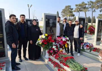 Vətən Müharibəsinin şəhidi Məcidzadə Teymur Tehran  oğlunun məzarı və ailəsi ziyarət olundu!