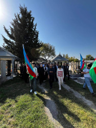 Vətən Müharibəsinin şəhidi Quliyev Elnur Eldar oğlunun məzarı və ailəsi ziyarət olundu!